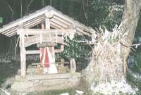 浅間神社と芝の積み上げた状態